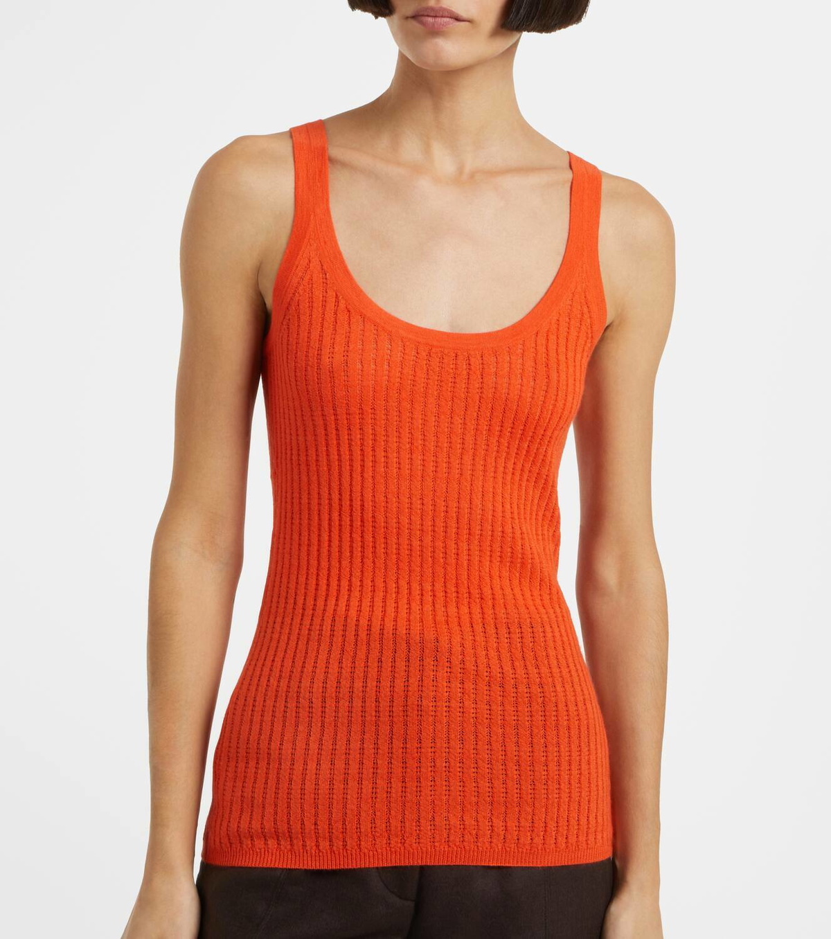 Gabriela Hearst Nevin pointelle cashmere and silk tank top