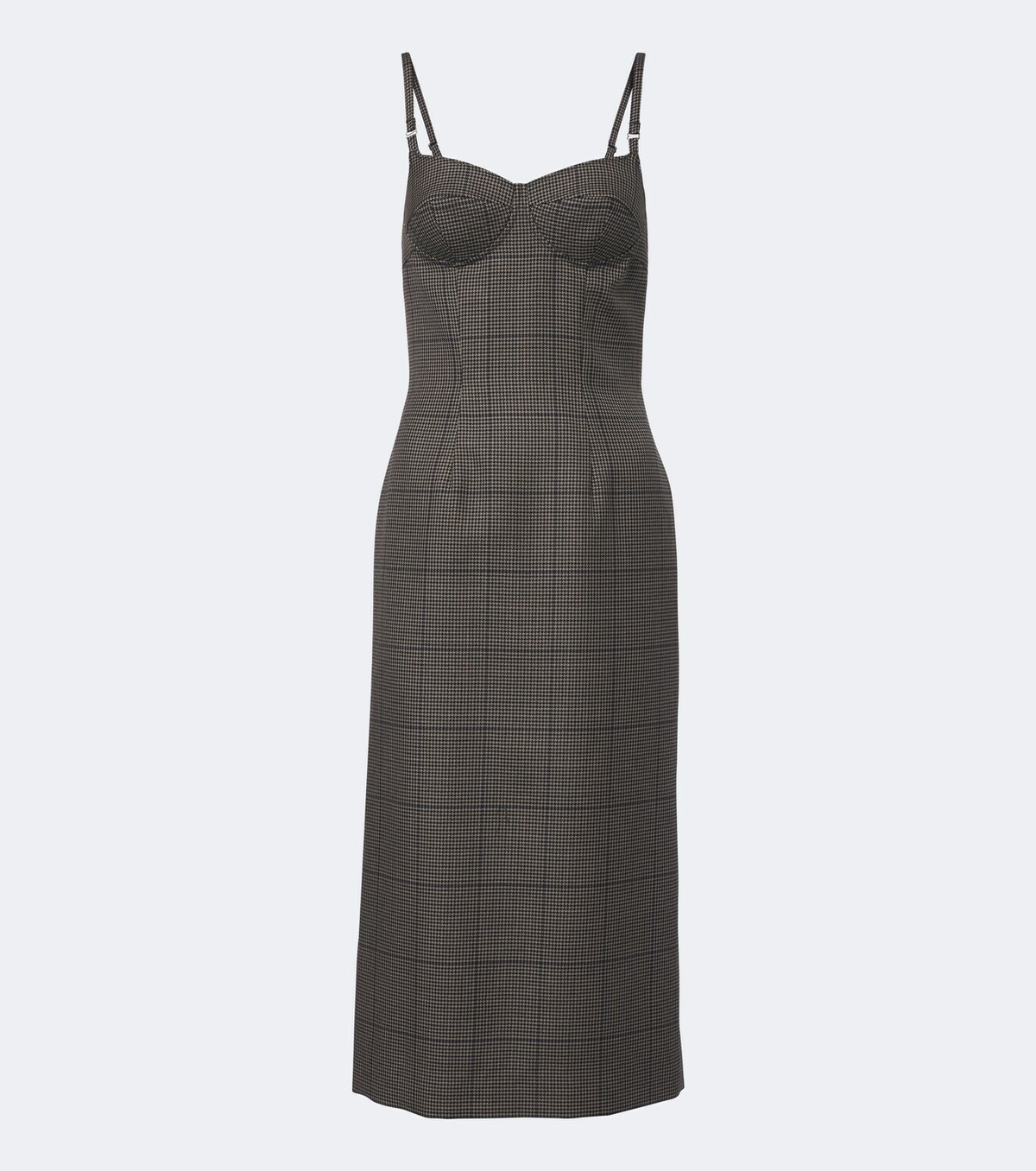 Mugler Houndstooth wool midi dress