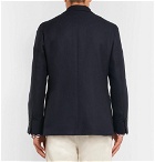 Rubinacci - Navy Double-Breasted Unstructured Wool and Cashmere-Blend Blazer - Men - Navy