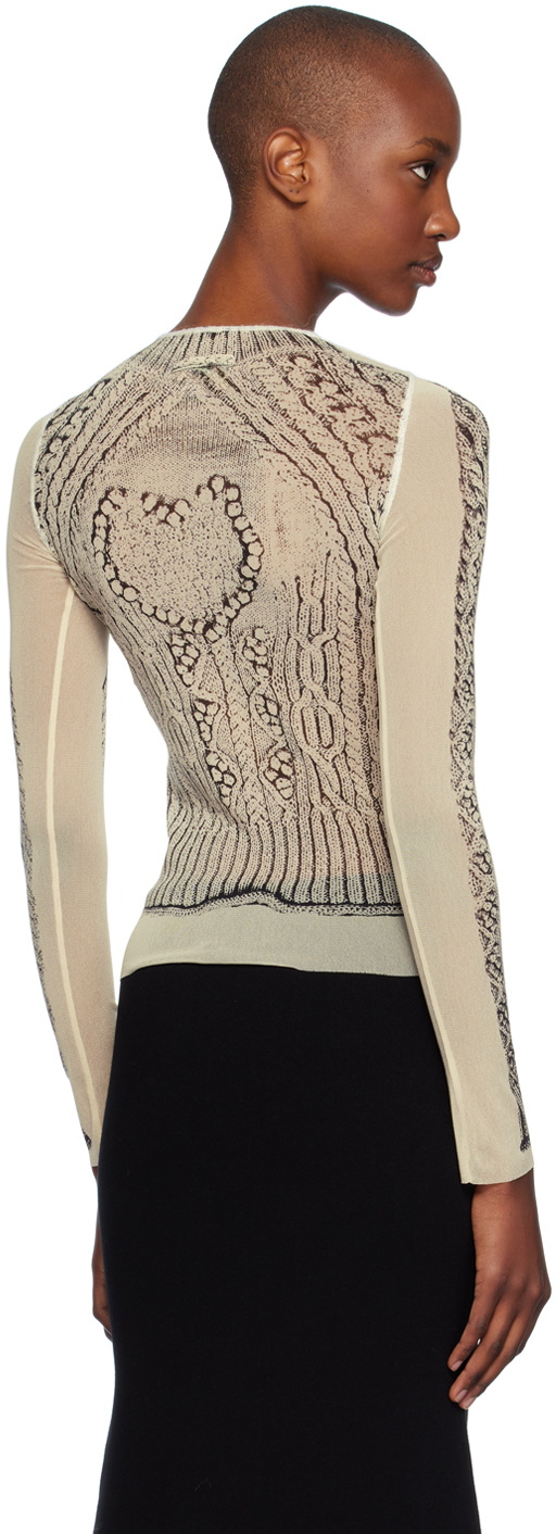 Jean Paul Gaultier Beige & Black 'Je T'aime' T-shirt