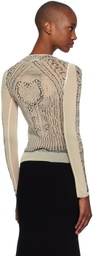 Jean Paul Gaultier Beige & Black 'Je T'aime' T-shirt