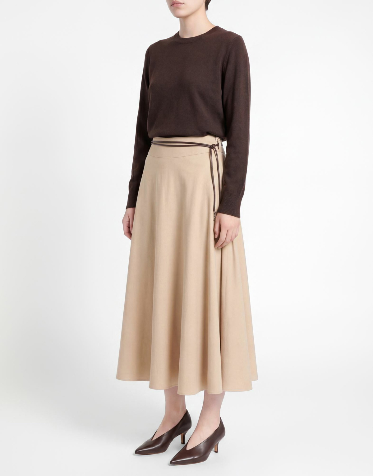 Peserico Womens Midi skirt in Beige