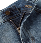 Saint Laurent - Skinny-Fit 15cm Hem Distressed Denim Jeans - Men - Mid denim