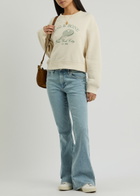 Rag & Bone Logo Printed Cotton-blend Sweatshirt Cream