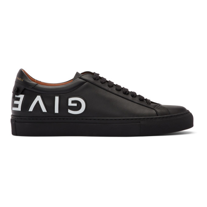 Photo: Givenchy Black and White Reverse Logo Urban Street Sneakers