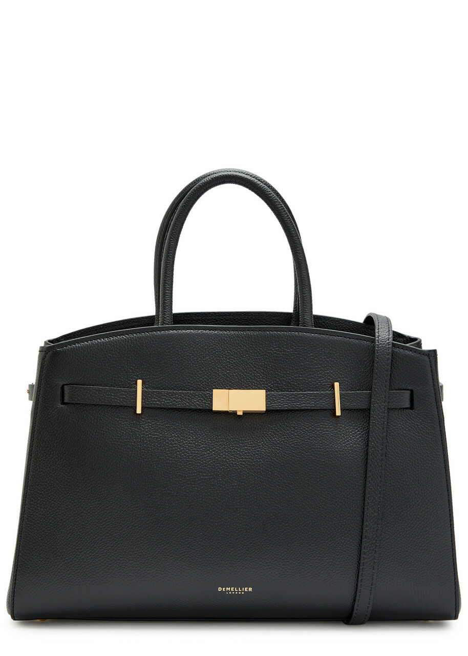 Demellier The Hudson Midi Grained Leather top Handle bag - Black - One Size