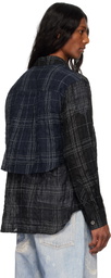Andersson Bell Black Check Layered Shirt