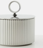 Georg Jensen Bernadotte sugar bowl and spoon set by Sigvard Bernadotte