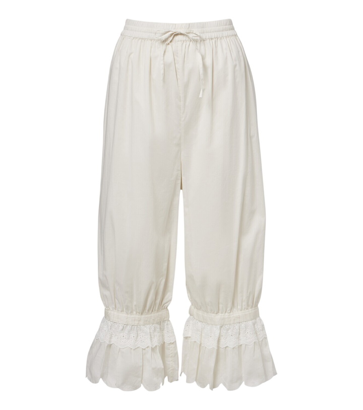 Photo: Staud Renzo embroidered cotton voile pants