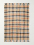 Burberry - Fringed Checked Wool and Cashmere-Blend Throw