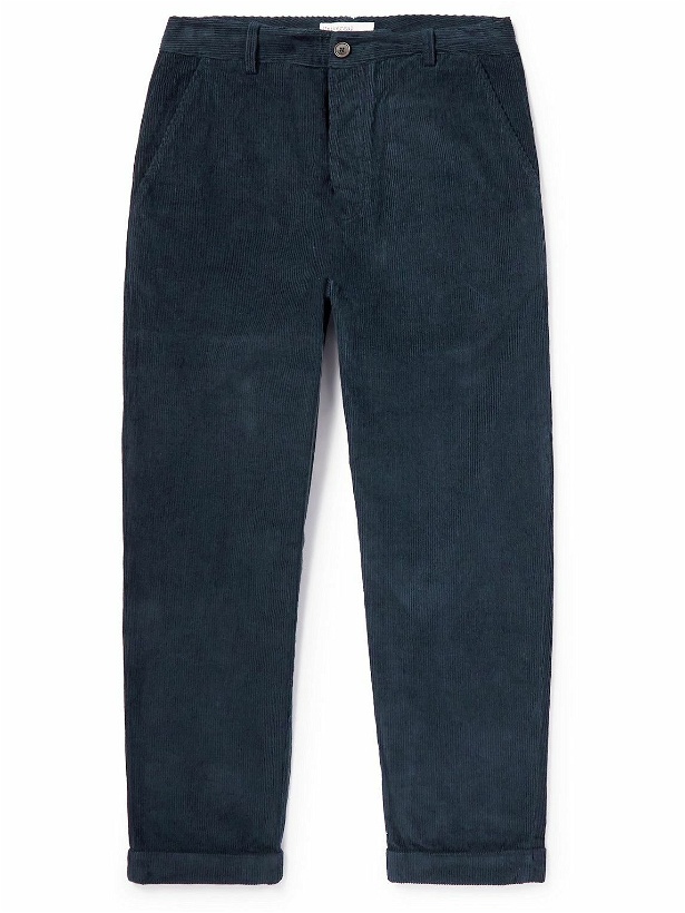 Photo: Universal Works - Kyoto Tapered Cotton-Corduroy Trousers - Blue