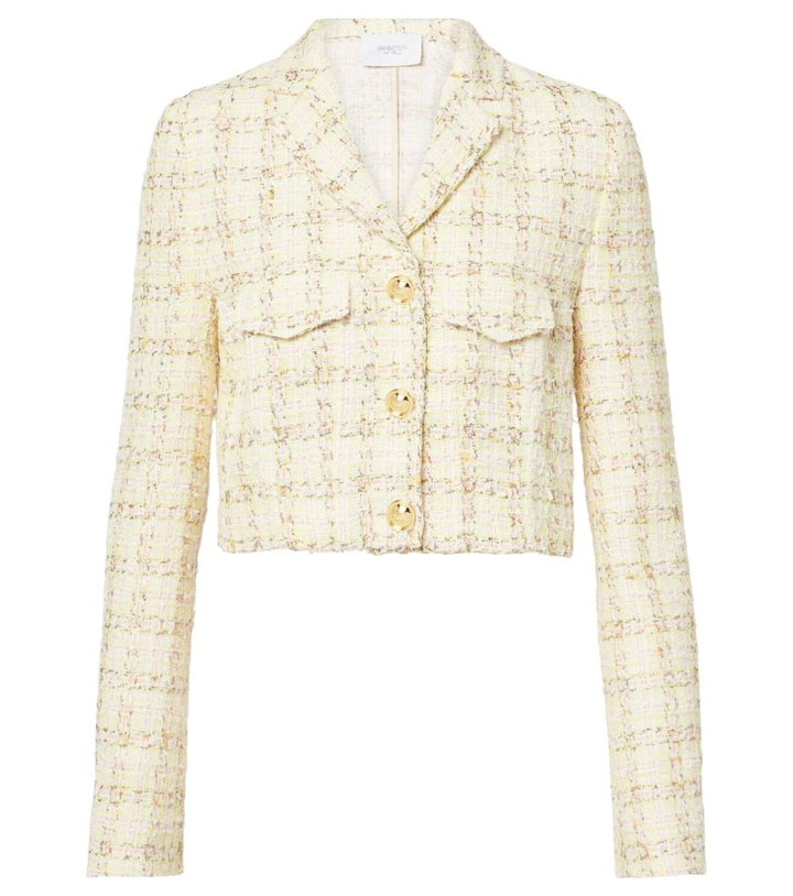 Photo: Giambattista Valli Checked cotton-blend jacket