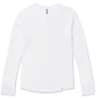 Les Girls Les Boys - Ribbed Stretch-Cotton Jersey Henley T-Shirt - White