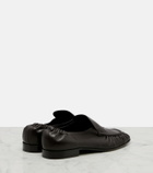 The Row Soft ruched leather loafers
