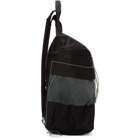 Rick Owens Drkshdw Black and Blue Twill Backpack