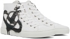 Vivienne Westwood White Plimsoll High Top Canvas Sneakers