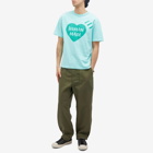 Human Made Men's Garment Dyed Big Heart T-Shirt in Green