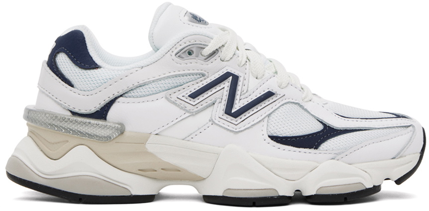 New Balance White & Navy 9060 Sneakers New Balance