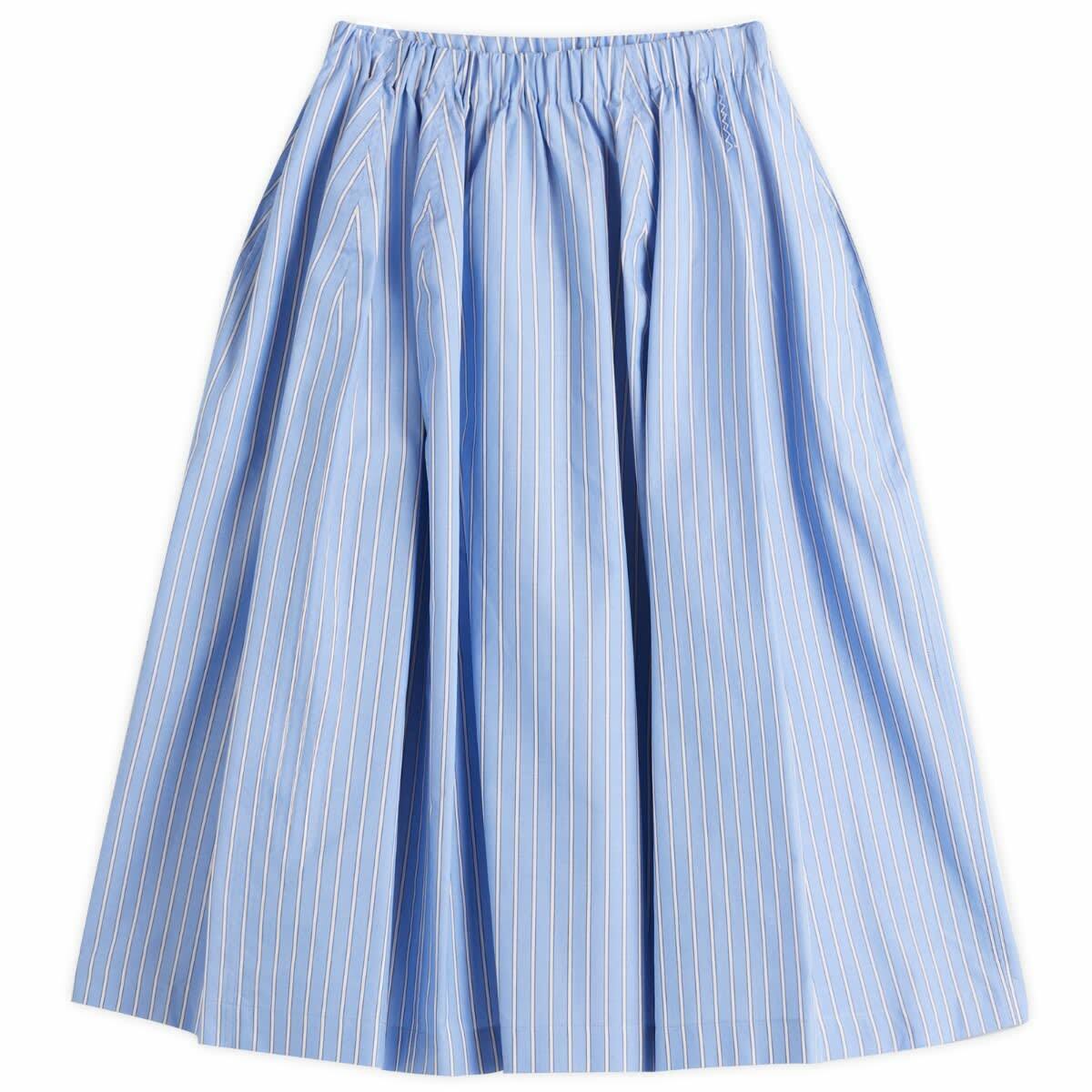 Marni Women's Poplin Midi Skirt in Blue China