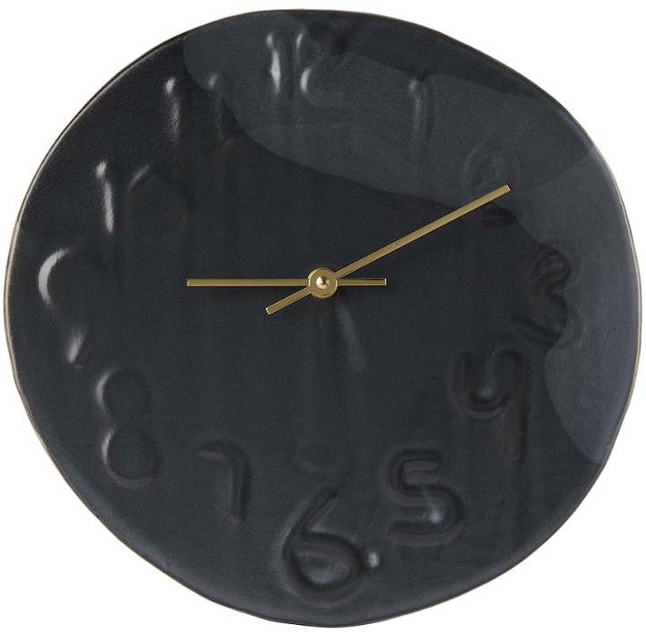 Photo: Workaday Handmade SSENSE Exclusive Black Embossed Clock