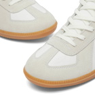 Novesta Men's GAT Leather Court Sneaker in White/Transparent