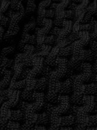 S.N.S. Herning - Stark Textured Virgin Wool Cardigan - Black