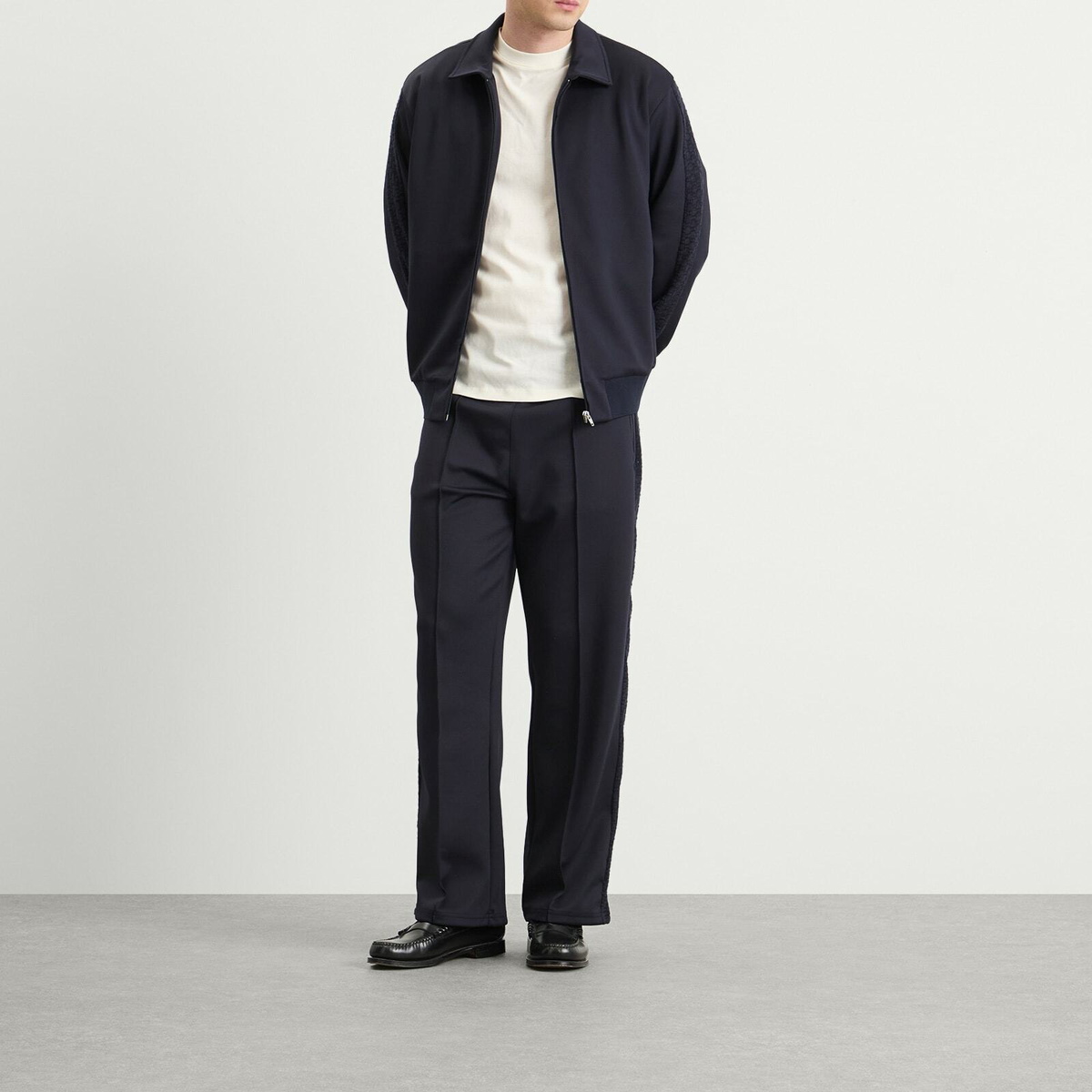 Palmes Men's Tricot Track Jacket in Navy