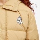 Sporty & Rich Women's Crown Logo Hooded Puffer Jacket in Beige