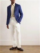 Ralph Lauren Purple label - Byron Straight-Leg Pleated Linen Trousers - White
