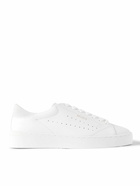 Axel Arigato - Court Suede-Trimmed Perforated Leather Sneakers - White