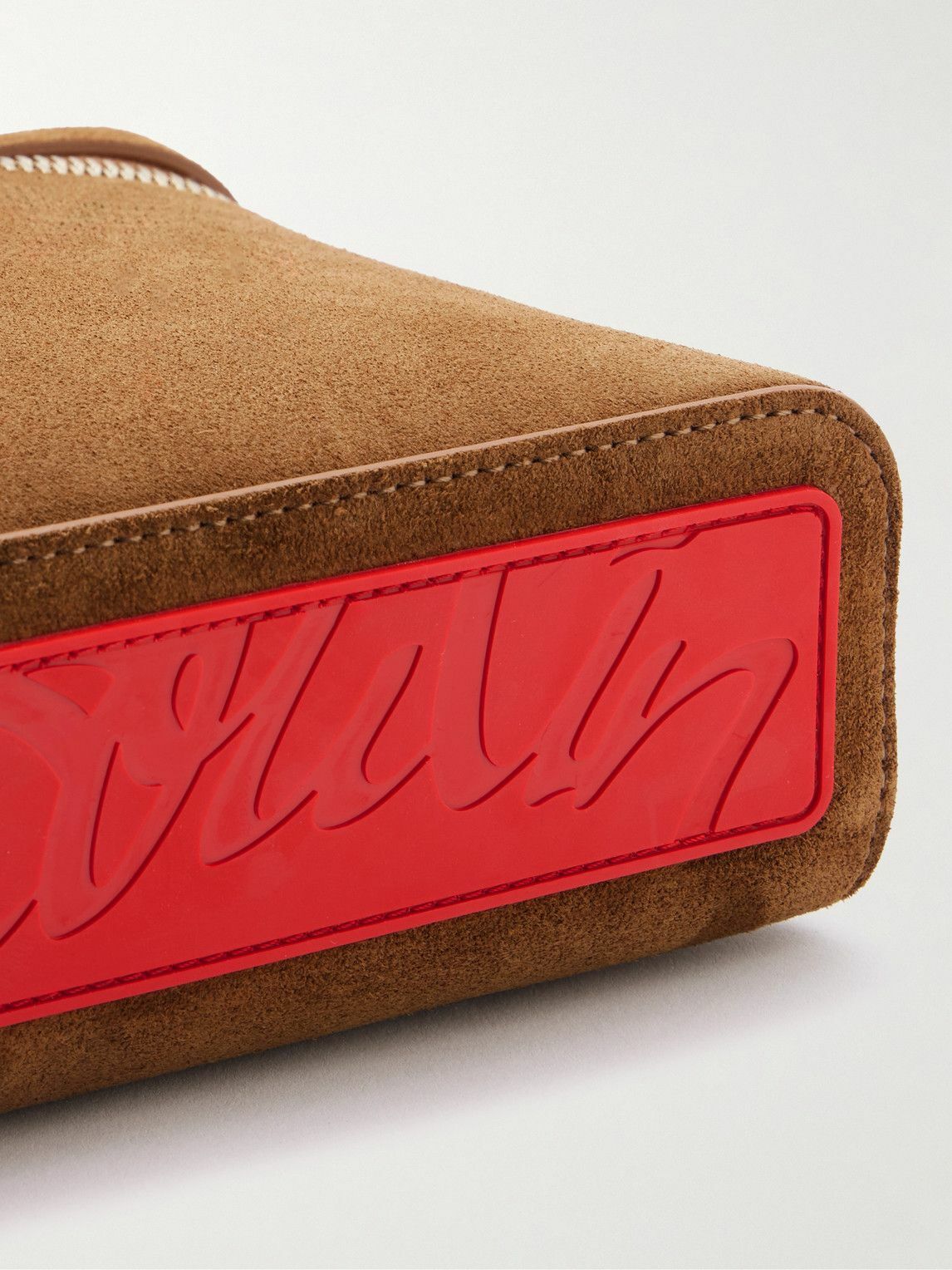 Christian Louboutin - Djanis Leather and Rubber-Trimmed Suede Messenger Bag