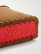 Christian Louboutin - Djanis Leather and Rubber-Trimmed Suede Messenger Bag