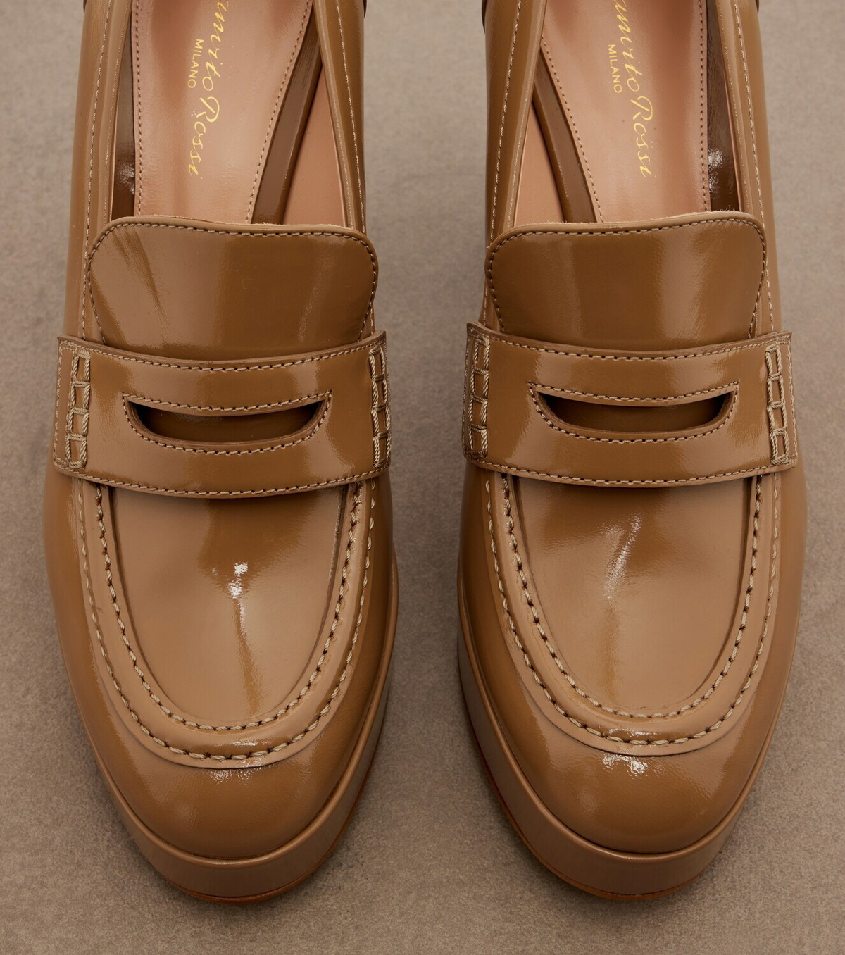 Gianvito Rossi Jenna leather loafer pumps
