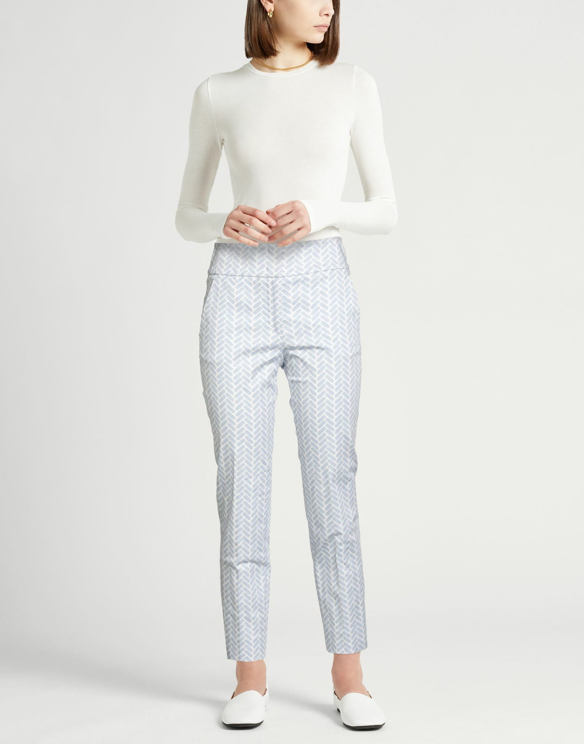 Peserico Womens Pants in Light blue