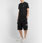 Burberry - Logo-Print Loopback Cotton-Jersey Cargo Shorts - Black