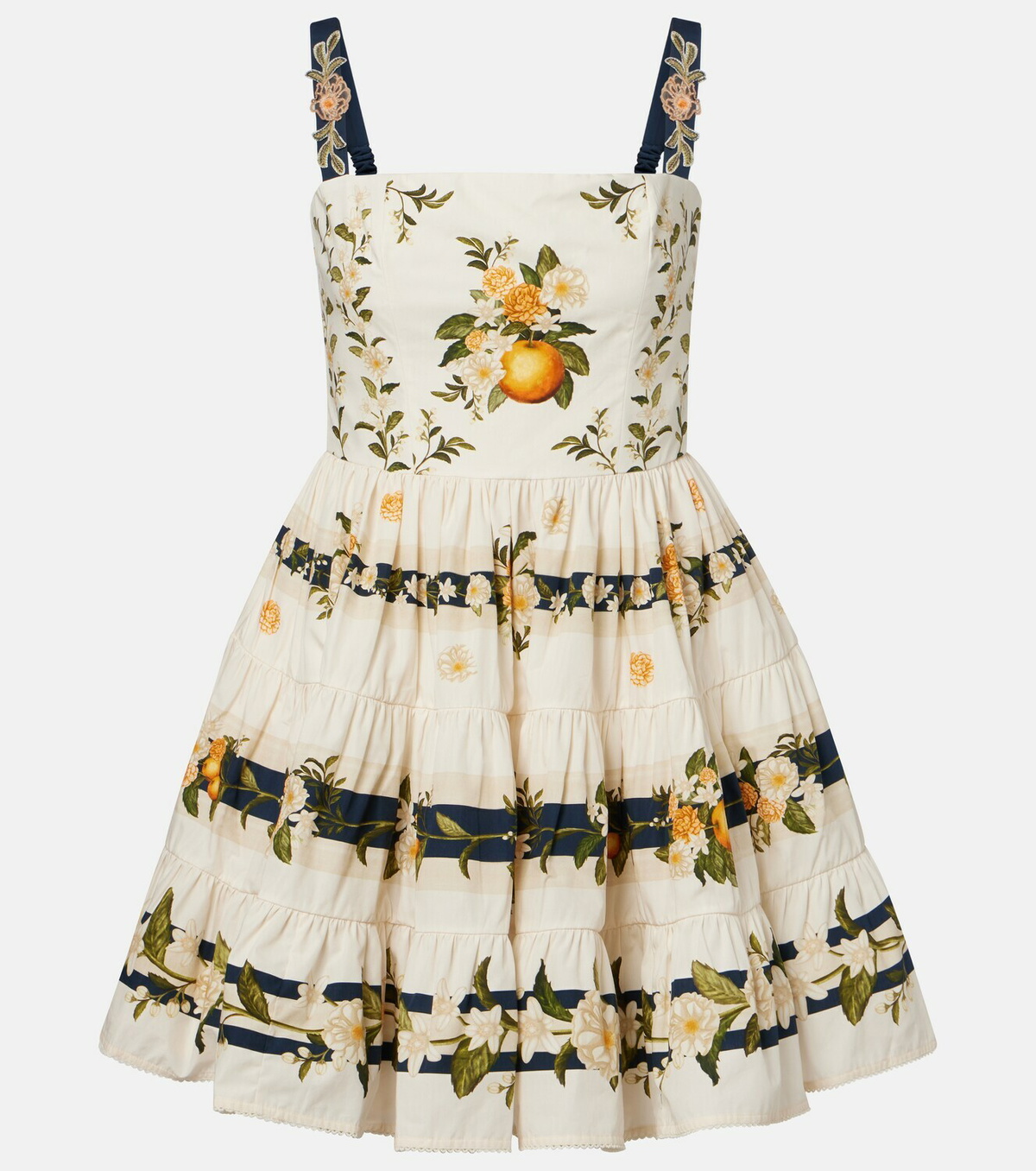 Agua by Agua Bendita Lima floral cotton minidress