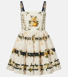 Agua by Agua Bendita Lima floral cotton minidress