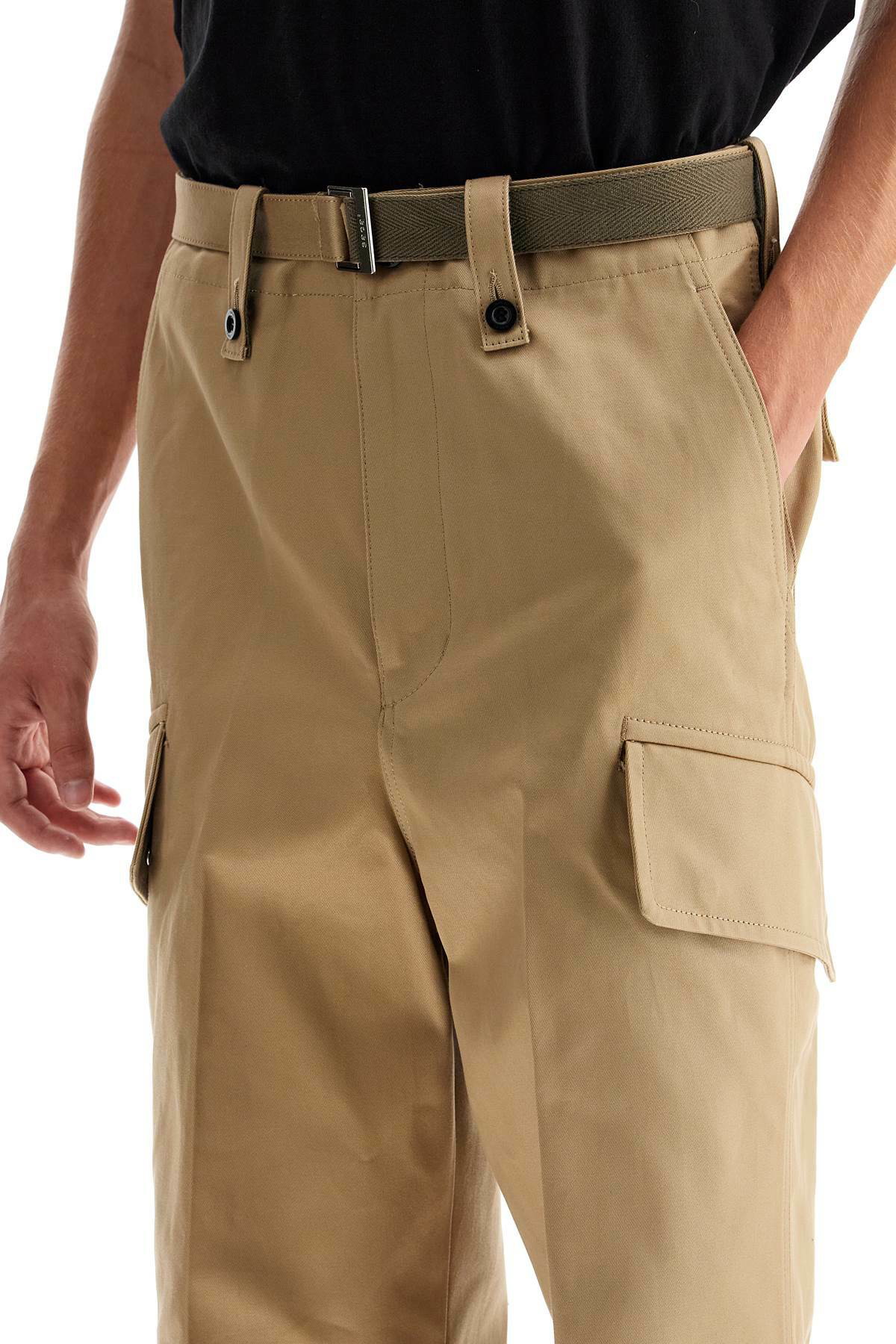 SACAI cotton chino pants for Beige Sacai