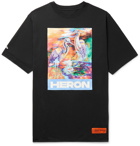 Heron Preston - Embroidered Printed Organic Cotton-Jersey T-Shirt - Black