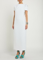 Khaite Iryl Open-back Draped Crepe Dress White