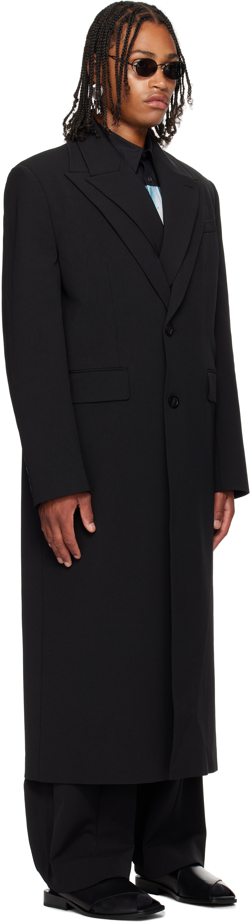 Jean Paul Gaultier Black Double Layer Coat