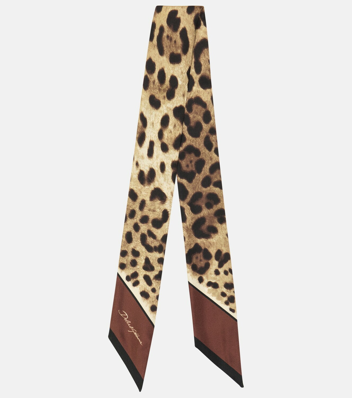 Dolceandgabbana Leopard Print Silk Scarf Dolce And Gabbana