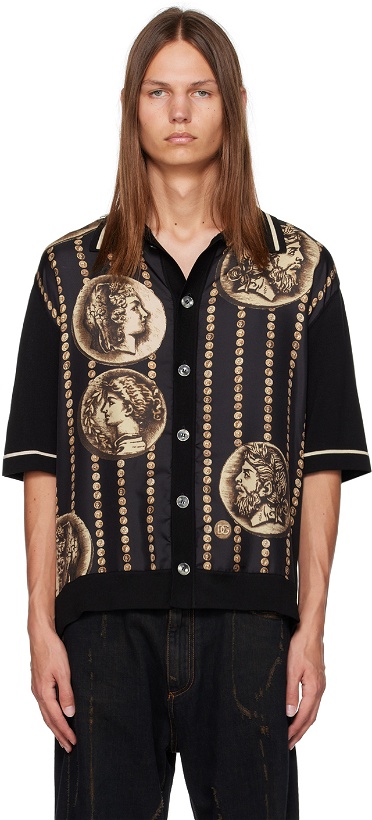 Photo: Dolce & Gabbana Black Paneled Shirt