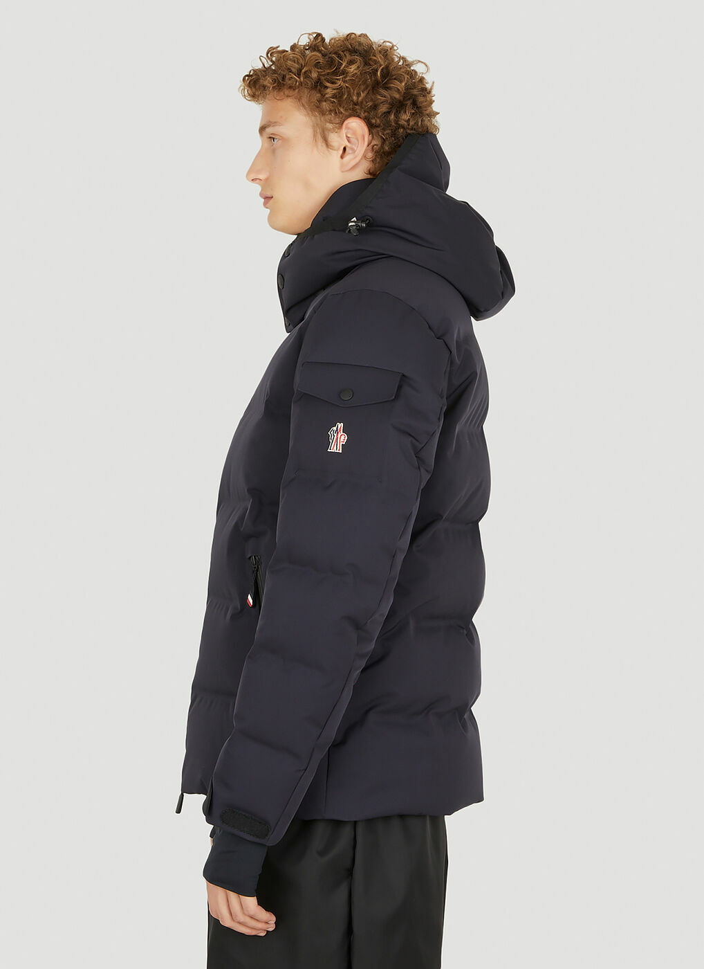 Blue Montgetech quilted down ski jacket, Moncler Grenoble