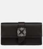 Manolo Blahnik Capri embellished satin clutch