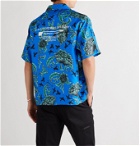Givenchy - Camp-Collar Printed Silk Shirt - Blue