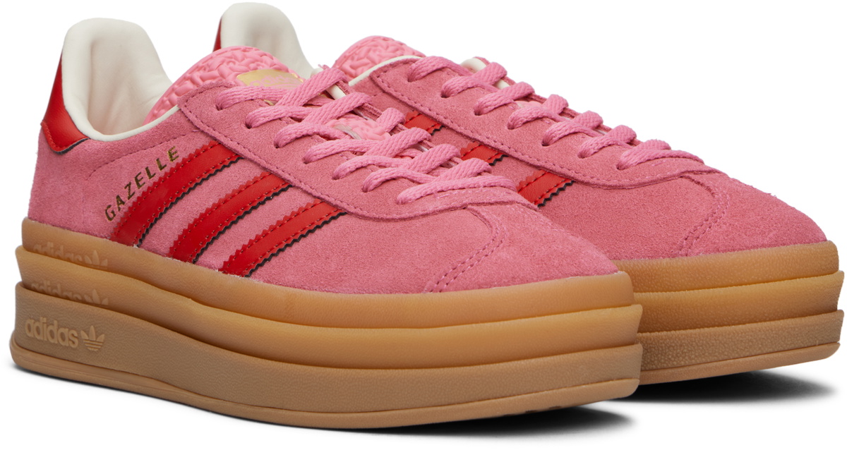adidas Kids Big Kids Pink & Red Gazelle Bold Sneakers adidas