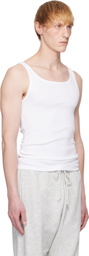SKIMS Three-Pack White SKIMS Cotton Rib Tank Tops