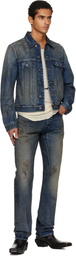 Rick Owens DRKSHDW Blue Concordians Trucker Denim Jacket