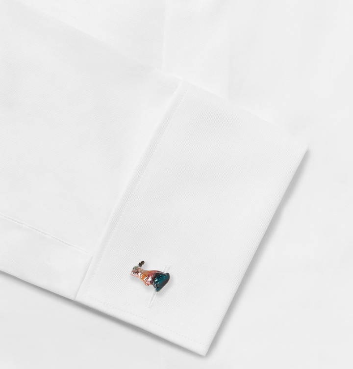 Photo: Paul Smith - Silver-Tone and Enamel Cufflinks - Multi